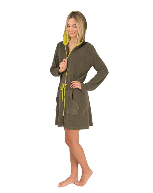 wewofashion Badejacke mit Kapuze und Reißverschluss